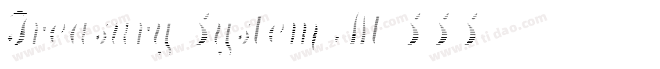 Treasury System Alt SSS字体转换